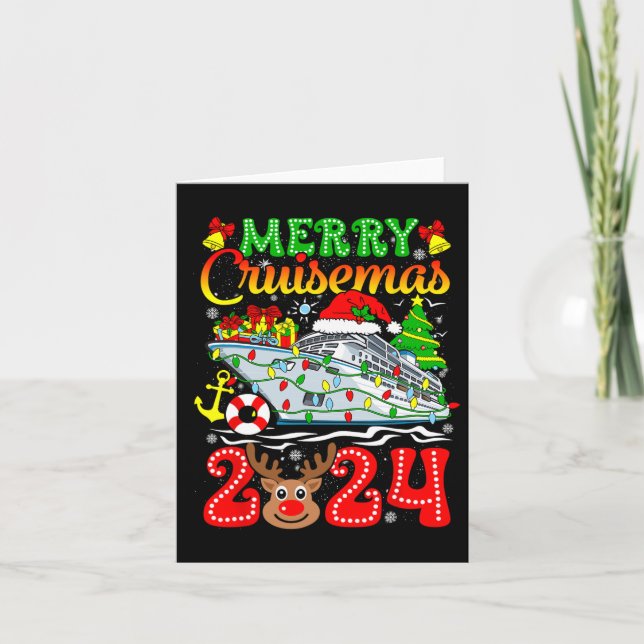 Merry Cruisemas 2024 Cruise Christmas Rudolph Xmas Card (Front)