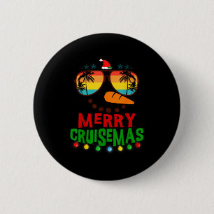 Merry Cruisemas 2025 Christmas Santa Snowman Cruis 6 Cm Round Badge
