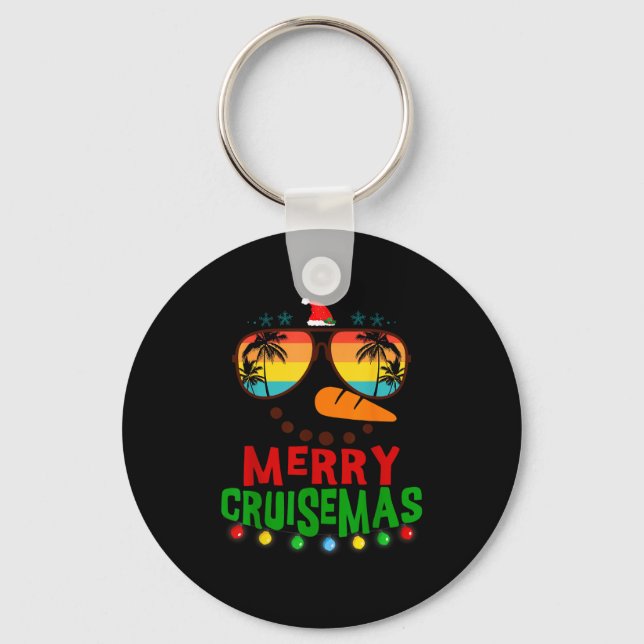 Merry Cruisemas 2025 Christmas Santa Snowman Cruis Key Ring (Front)