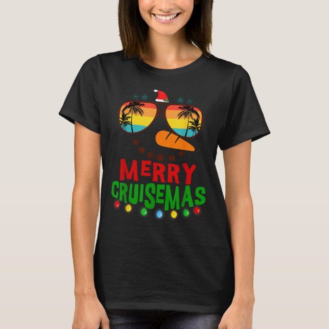 Merry Cruisemas 2025 Christmas Santa Snowman Cruis T-Shirt (Front)