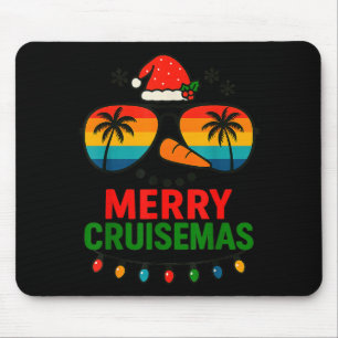 Merry Cruisemas 2025 Christmas Santa Snowman Funny Mouse Mat