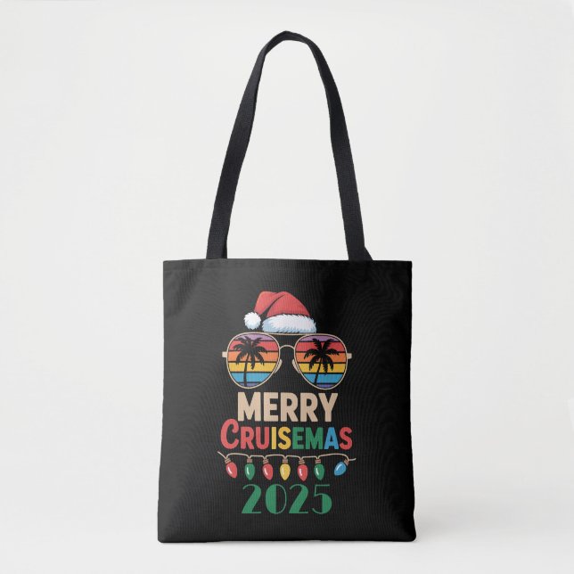 Merry Cruisemas 2025 Personalised Xmas Cruise Tote Bag (Front)