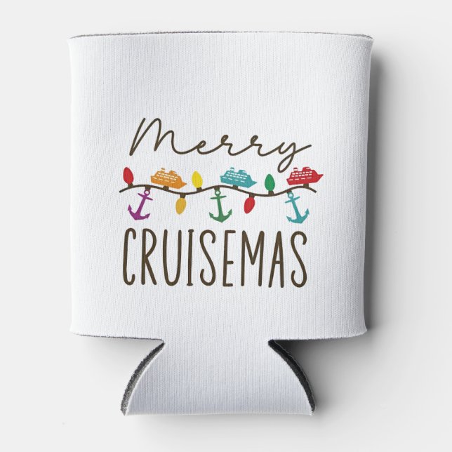 Merry Cruisemas Christmas Cruise Family Matching Can Cooler (Front)