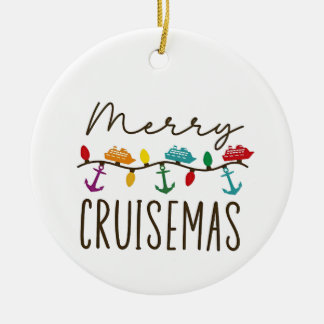 Merry Cruisemas Christmas Cruise Family Matching Ceramic Tree Decoration