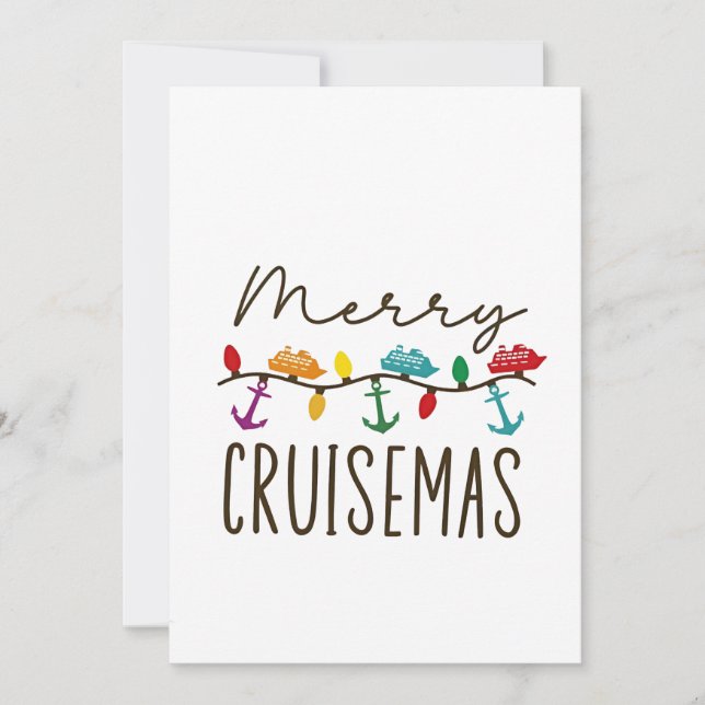 Merry Cruisemas Christmas Cruise Family Matching Invitation (Front)