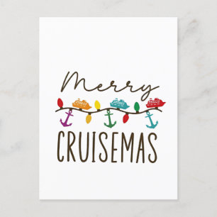 Merry Cruisemas Christmas Cruise Family Matching Invitation Postcard