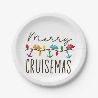 Merry Cruisemas Christmas Cruise Family Matching Paper Plate