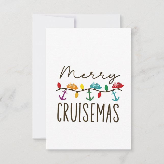 Merry Cruisemas Christmas Cruise Family Matching Thank You Card (Front)