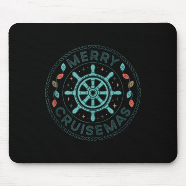 Merry Cruisemas Christmas Cruise Matching Family X Mouse Mat (Front)