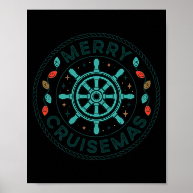 Merry Cruisemas Christmas Cruise Matching Family X Poster (Front)