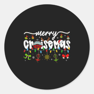 Merry Cruisemas Christmas Family Cruisin Cruise Lo Classic Round Sticker
