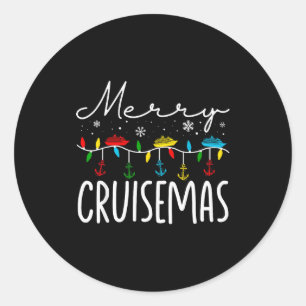 Merry Cruisemas Christmas Family Cruisin Funny Cru Classic Round Sticker