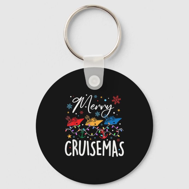 Merry Cruisemas Christmas Family Cruising Squad Xm Key Ring (Front)