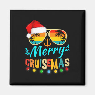 Merry Cruisemas Christmas Santa Reindeer Cruise  Magnet