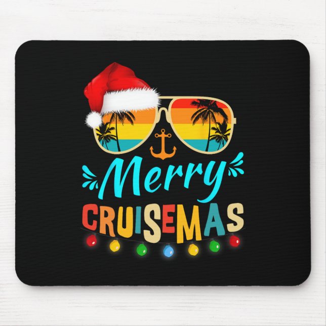 Merry Cruisemas Christmas Santa Reindeer Cruise  Mouse Mat (Front)