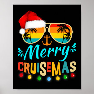 Merry Cruisemas Christmas Santa Reindeer Cruise  Poster