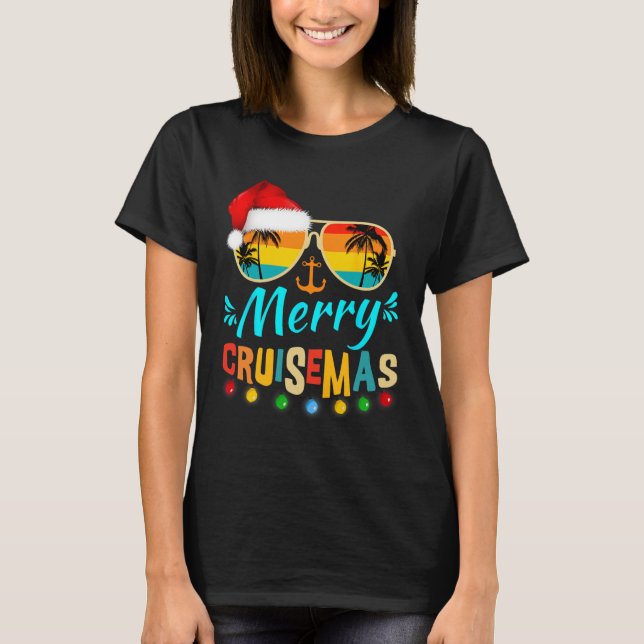 Merry Cruisemas Christmas Santa Reindeer Cruise  T-Shirt (Front)