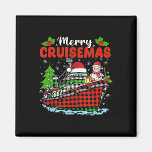 Merry Cruisemas Cruise Christmas Family Xmas Pajam Magnet
