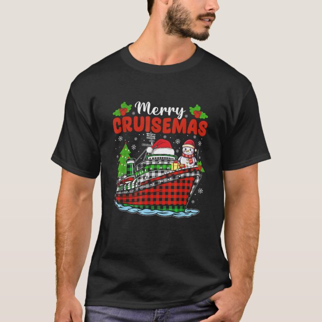 Merry Cruisemas Cruise Christmas Family Xmas Pajam T-Shirt (Front)