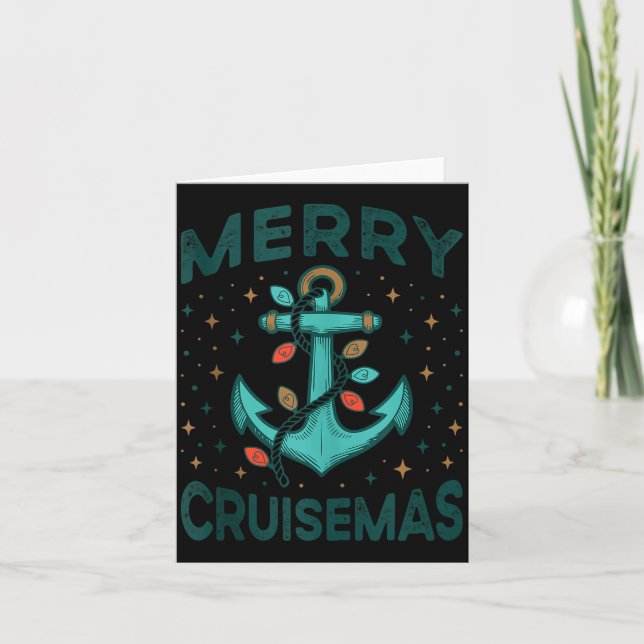 Merry Cruisemas Cruise Christmas Light Matching Fa Card (Front)