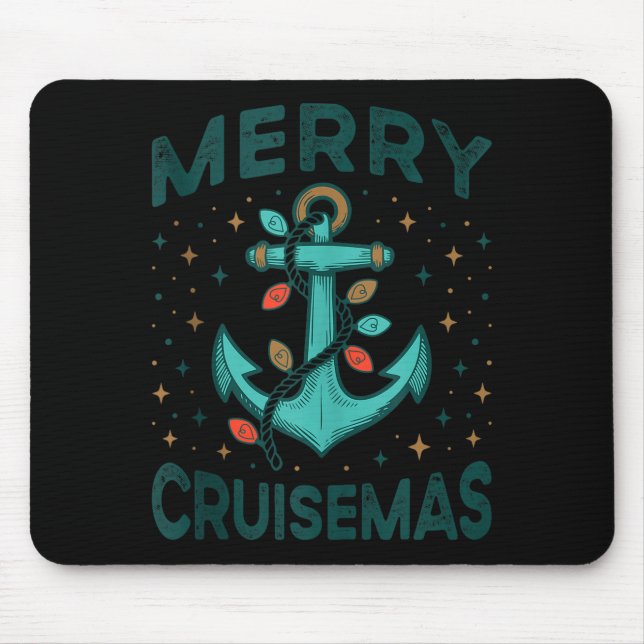 Merry Cruisemas Cruise Christmas Light Matching Fa Mouse Mat (Front)