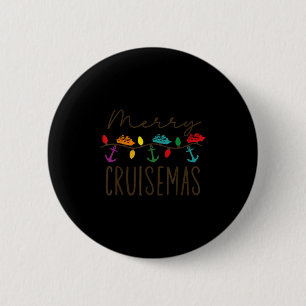 Merry Cruisemas Cruise Christmas Lights Matching F 6 Cm Round Badge