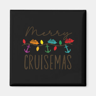 Merry Cruisemas Cruise Christmas Lights Matching F Magnet