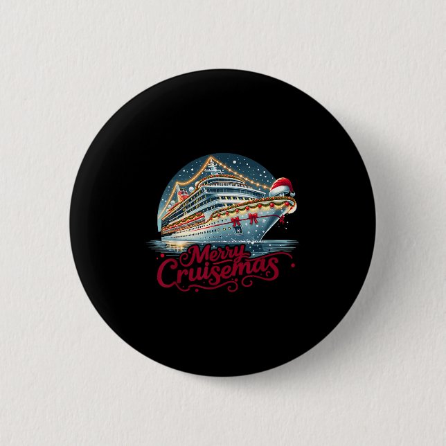Merry Cruisemas - Cruise Mas  6 Cm Round Badge (Front)