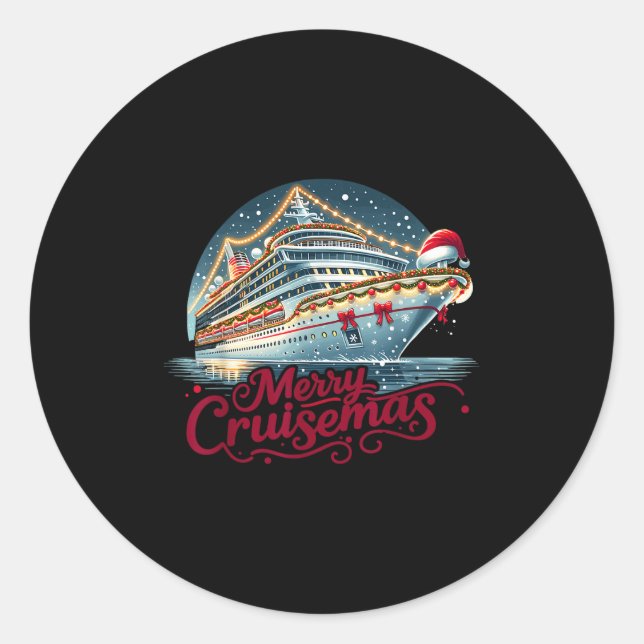 Merry Cruisemas - Cruise Mas  Classic Round Sticker (Front)