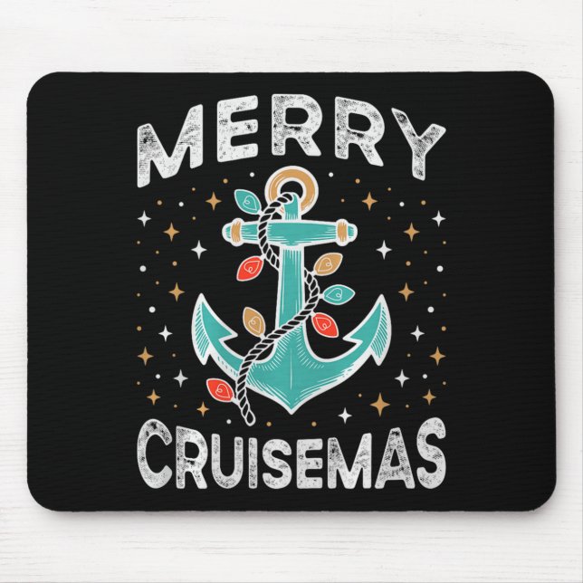 Merry Cruisemas Cruise Mas Matching Family Christm Mouse Mat (Front)