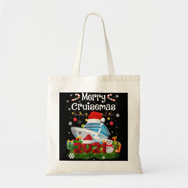 Merry Cruisemas Cruise Ship Christmas For Boys Kid Tote Bag (Front)
