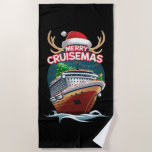 Merry Cruisemas Cruise Ship Family Christmas Funny Beach Towel<br><div class="desc">Merry Cruisemas Cruise Ship Family Christmas Funny</div>