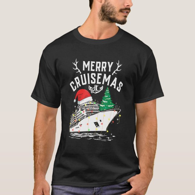 Merry Cruisemas Cruise Ship Family Christmas T-Shirt (Front)