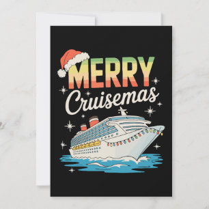 Merry Cruisemas Cruise Ship Xmas Family Christmas Holiday Card