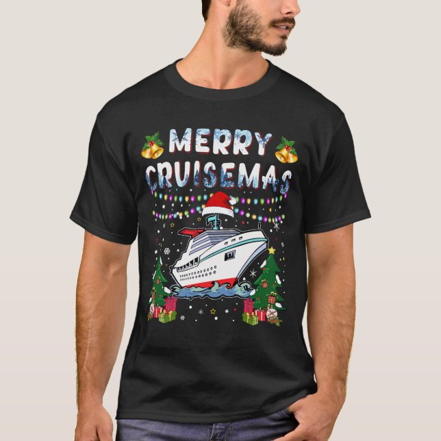 Merry Cruisemas Family Cruise Christmas 2021 Funny T-Shirt (Front)