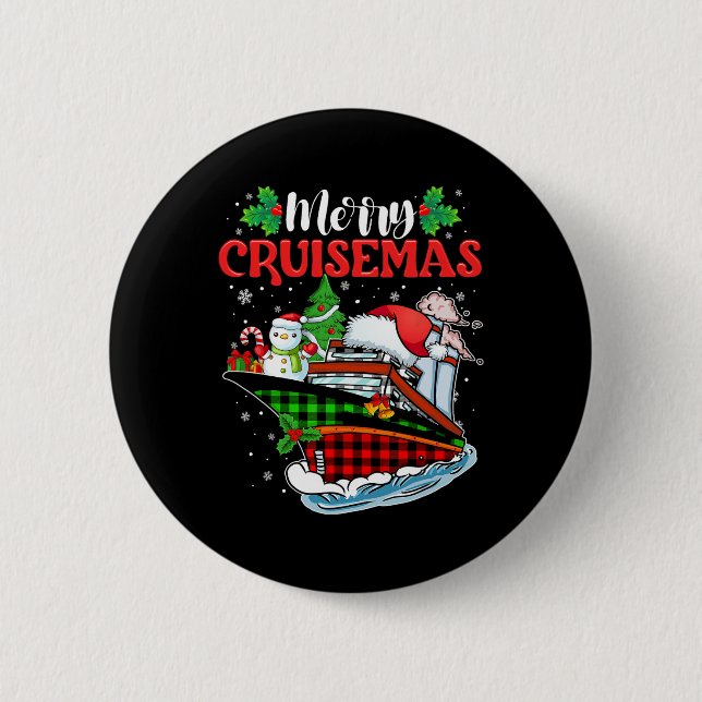 Merry Cruisemas Family Cruise Christmas 2023 Fun 1 6 Cm Round Badge (Front)