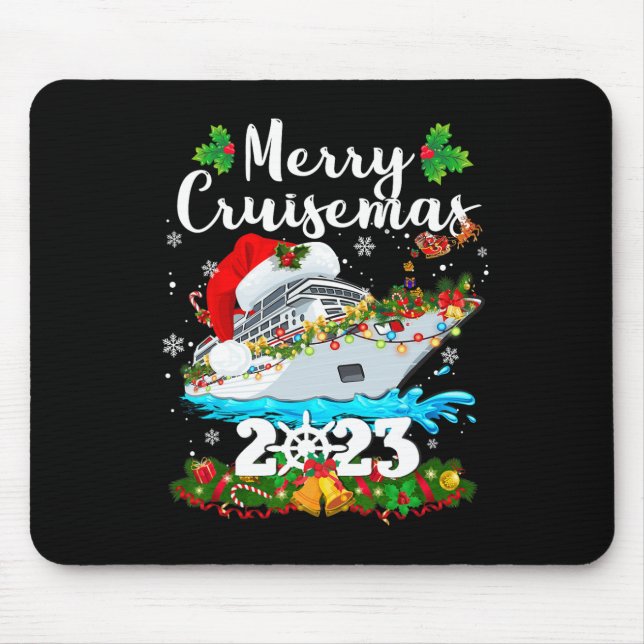 Merry Cruisemas Family Cruise Christmas 2023 Fun B Mouse Mat (Front)
