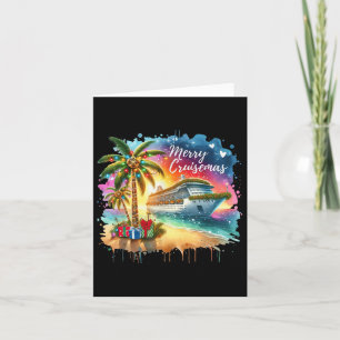 Merry Cruisemas Family Cruise Christmas Funny Boat Card