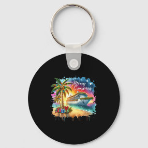 Merry Cruisemas Family Cruise Christmas Funny Boat Key Ring