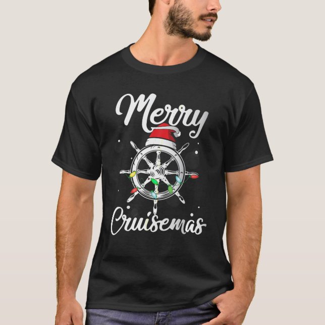 Merry Cruisemas Family Cruise Christmas Funny Boat T-Shirt (Front)