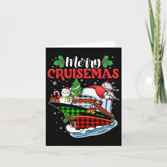 Merry Cruisemas Family Cruise Christmas Funny  Card (Front)