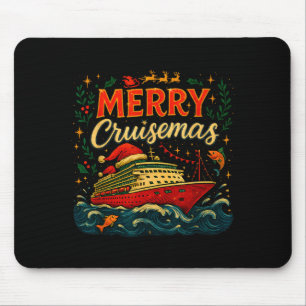 Merry Cruisemas Funny Christmas Cruise Vacation  Mouse Mat