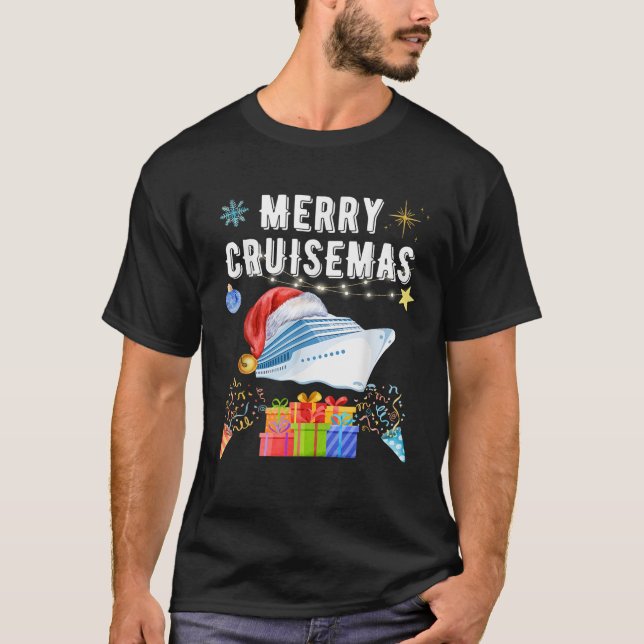 Merry Cruisemas Funny Christmas Xmas Family Cruise T-Shirt (Front)