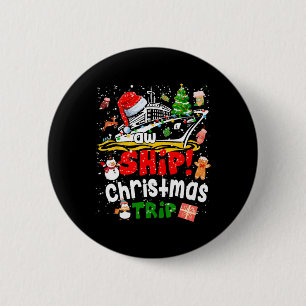 Merry Cruisemas Funny Cruise Ship Family Christmas 6 Cm Round Badge