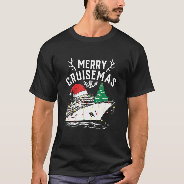 Merry Cruisemas Funny Cruise Ship Family Christmas T-Shirt (Front)