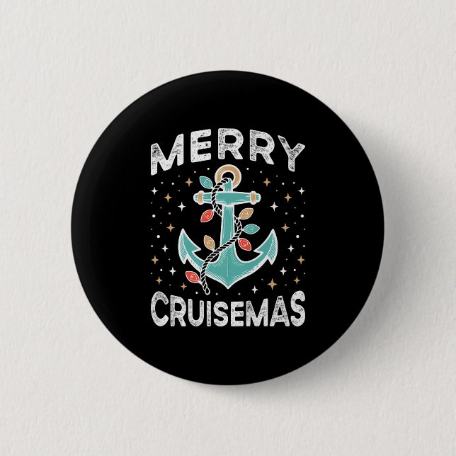 Merry Cruisemas Matching Family Cruise Christmas L 6 Cm Round Badge (Front)
