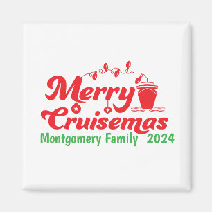Merry Cruisemas Personalised Family  Magnet