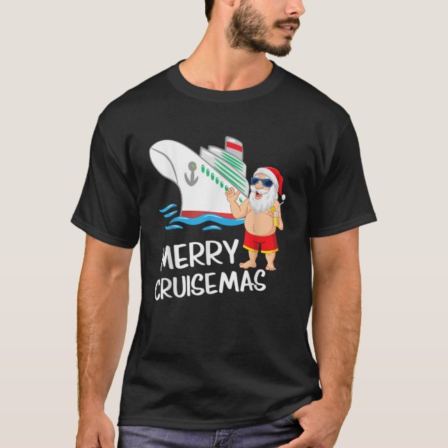 Merry Cruisemas Santa Claus Christmas Family Cruis T-Shirt (Front)