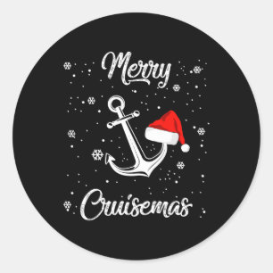 Merry Cruisemas Ugly Christmas Sweater Xmas Gifts Classic Round Sticker