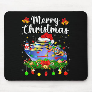 Merry Cruisemas Xmas Lighting Santa Cruise Ship Ch Mouse Mat